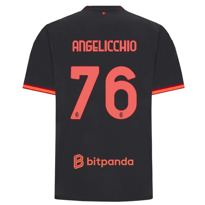 DanxenレディースMattia Angelicchio#76ブラック レッドサードユニフォームシャツ2026/27ジャージーユニフォーム