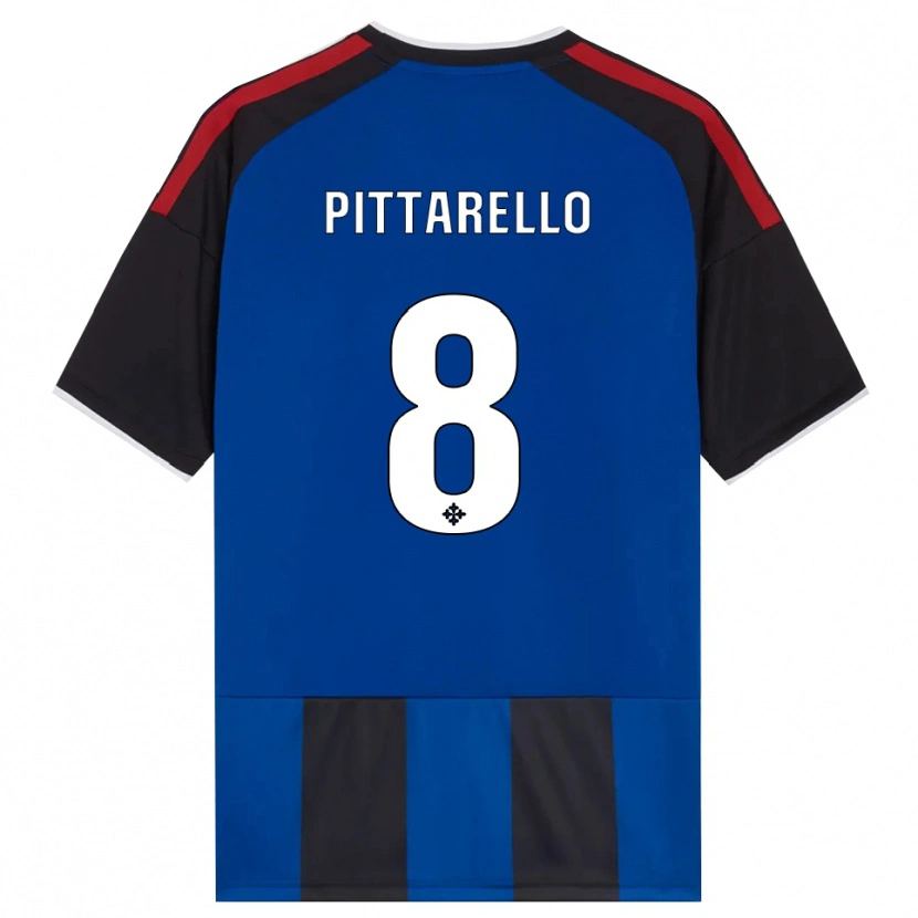 DanxenレディースFilippo Pittarello#8ブラック レッド ホワイト ブルーホームシャツ2026/27ジャージーユニフォーム