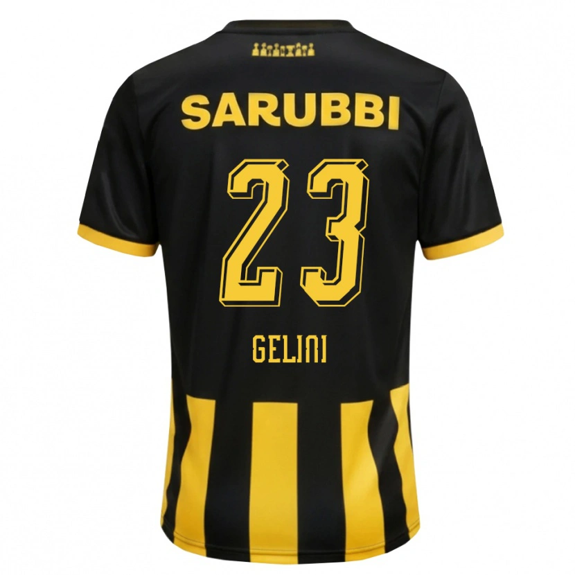 DanxenキッズGonzalo Gelini#23黒 黄色ホームシャツ2026/27ジャージーユニフォーム