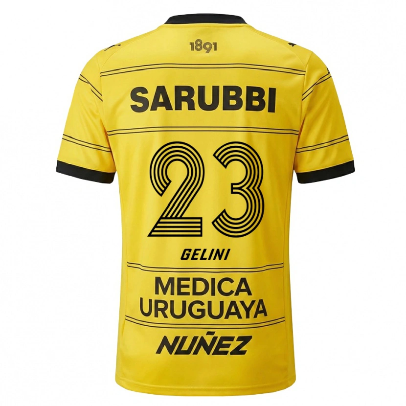 DanxenキッズGonzalo Gelini#23黄色 黒アウェイシャツ2026/27ジャージーユニフォーム