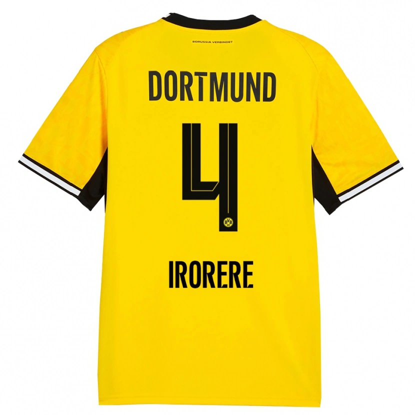 DanxenキッズFelix Irorere#4イエロー ブラック ホワイトホームシャツ2026/27ジャージーユニフォーム