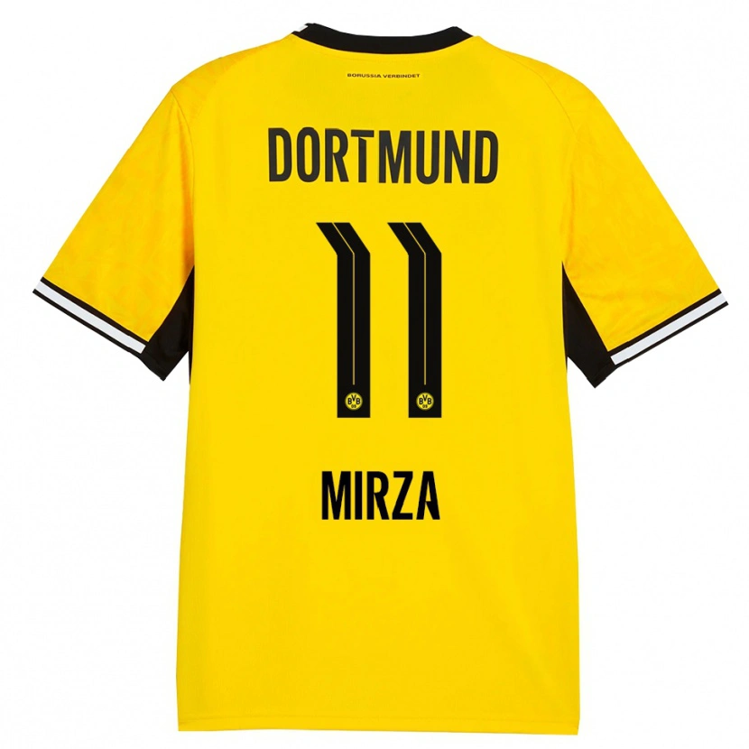 DanxenキッズMarwan-Omir Mirza#11イエロー ブラック ホワイトホームシャツ2026/27ジャージーユニフォーム