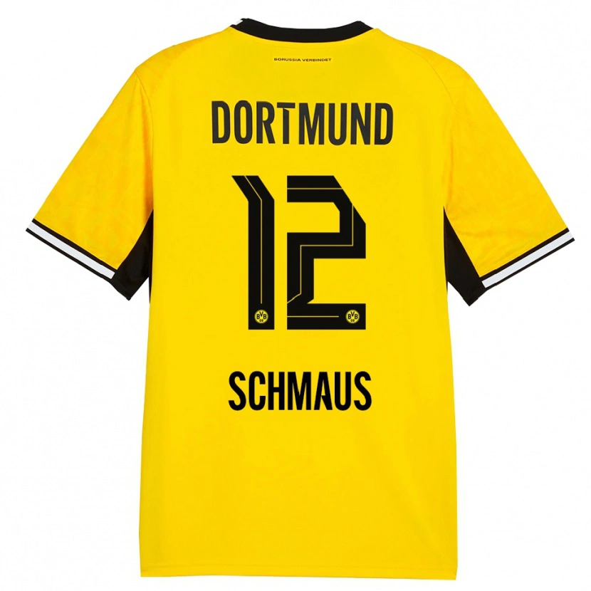 DanxenキッズMassimiliano Schmaus#12イエロー ブラック ホワイトホームシャツ2026/27ジャージーユニフォーム