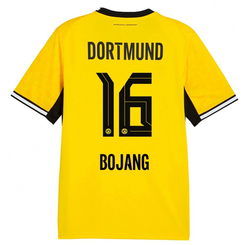 DanxenキッズTim-Bakary Bojang#16イエロー ブラック ホワイトホームシャツ2026/27ジャージーユニフォーム