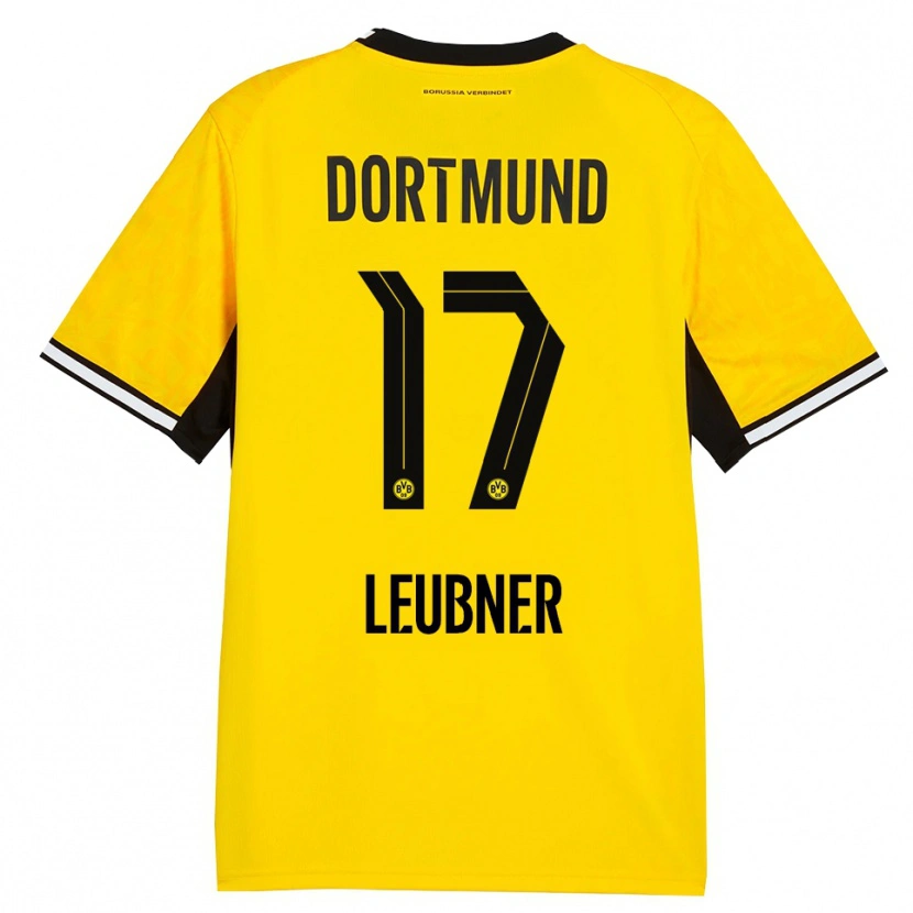 DanxenキッズRonja Leubner#17イエロー ブラック ホワイトホームシャツ2026/27ジャージーユニフォーム