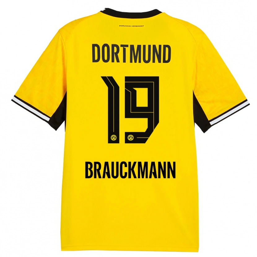 DanxenキッズMats Brauckmann#19イエロー ブラック ホワイトホームシャツ2026/27ジャージーユニフォーム
