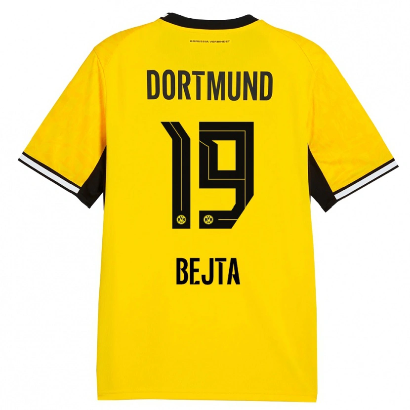 DanxenキッズAdriano Bejta#19イエロー ブラック ホワイトホームシャツ2026/27ジャージーユニフォーム