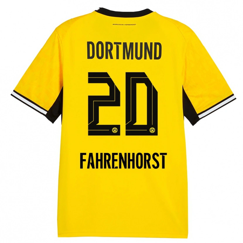 DanxenキッズLuke Fahrenhorst#20イエロー ブラック ホワイトホームシャツ2026/27ジャージーユニフォーム