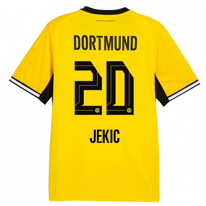DanxenキッズNikola Jekic#20イエロー ブラック ホワイトホームシャツ2026/27ジャージーユニフォーム