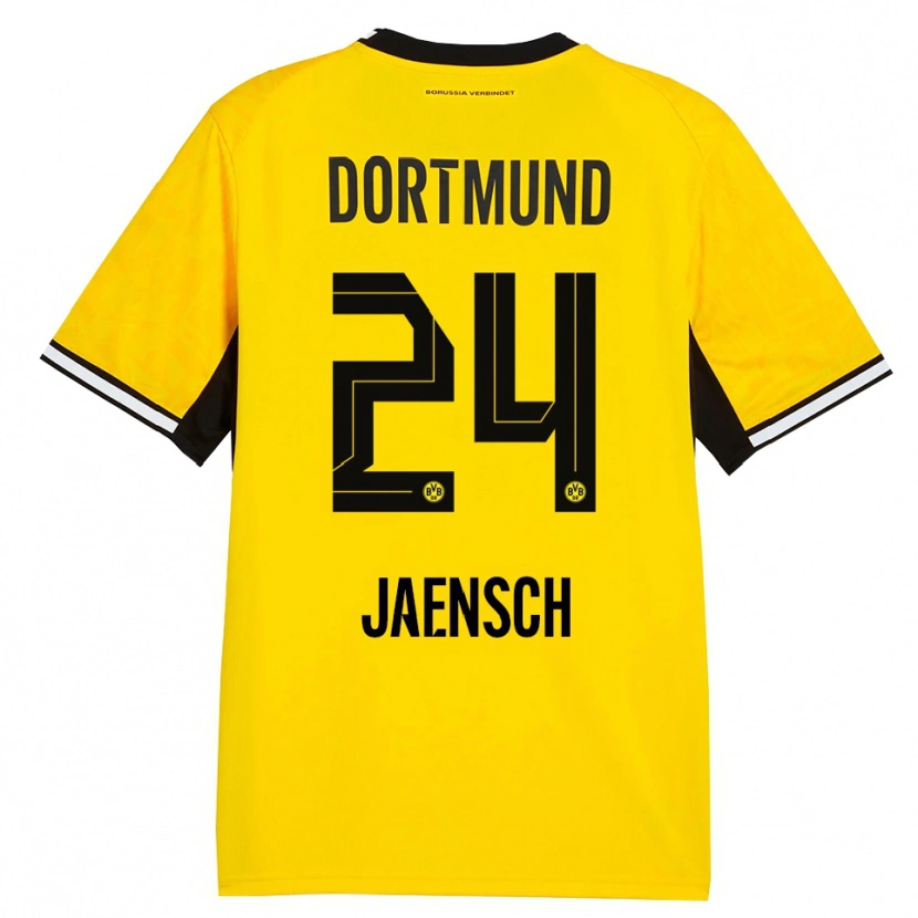 DanxenキッズJohann Jaensch#24イエロー ブラック ホワイトホームシャツ2026/27ジャージーユニフォーム