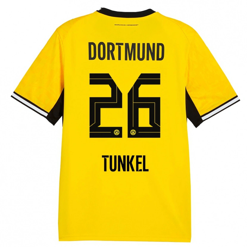 DanxenキッズJanis Tunkel#26イエロー ブラック ホワイトホームシャツ2026/27ジャージーユニフォーム