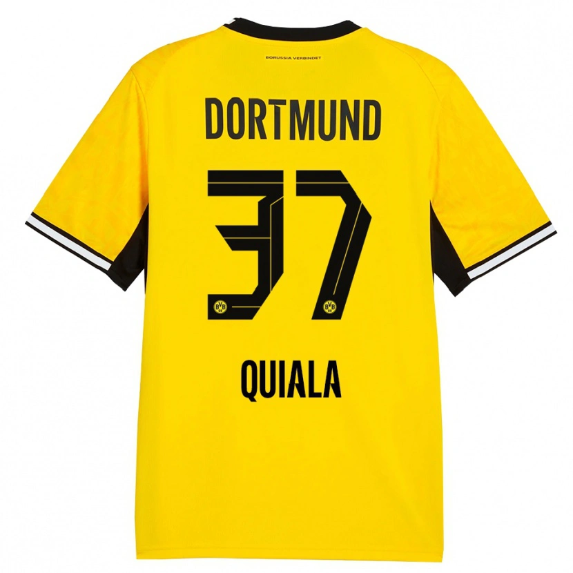 DanxenキッズNanitonda Quiala#37イエロー ブラック ホワイトホームシャツ2026/27ジャージーユニフォーム