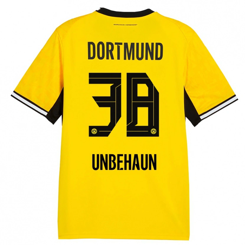 Danxenキッズルカ・ウンベハウン#38イエロー ブラック ホワイトホームシャツ2026/27ジャージーユニフォーム
