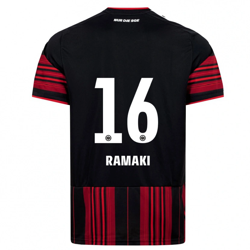 DanxenキッズDavyd Ramaki#16ブラック レッド ホワイトホームシャツ2026/27ジャージーユニフォーム