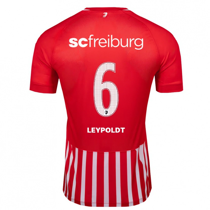 DanxenキッズJoona Leypoldt#6レッド ホワイト ブラックホームシャツ2026/27ジャージーユニフォーム