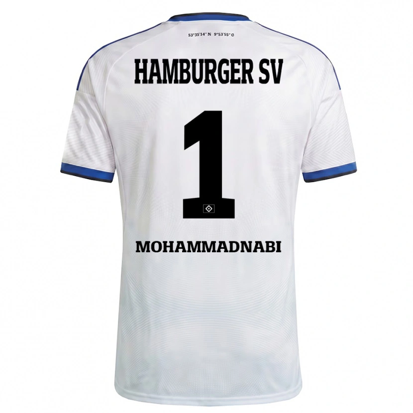 DanxenキッズBenjamin Mohammadnabi#1ホワイト ブラック ブルーホームシャツ2026/27ジャージーユニフォーム