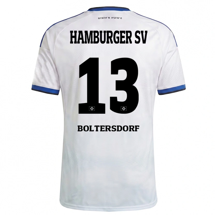 DanxenキッズSebastian Boltersdorf#13ホワイト ブラック ブルーホームシャツ2026/27ジャージーユニフォーム