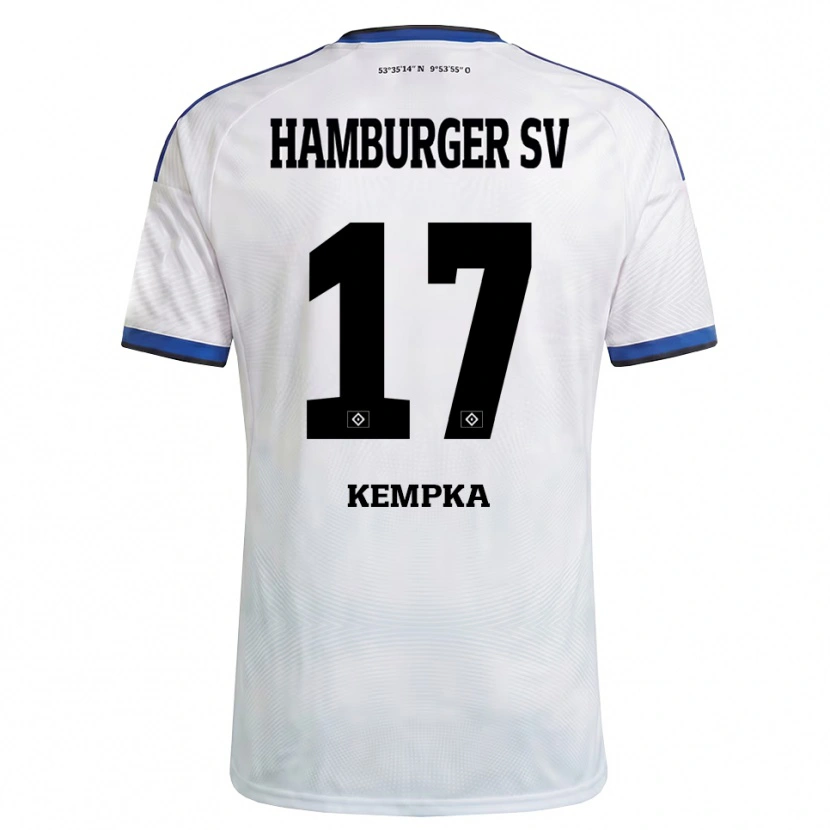 Danxenキッズシルバーナ・ケンプカ#17ホワイト ブラック ブルーホームシャツ2026/27ジャージーユニフォーム