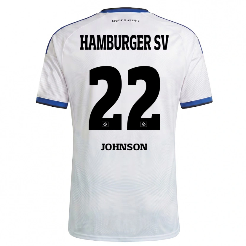 Danxenキッズエマニュエル・ジョンソン#22ホワイト ブラック ブルーホームシャツ2026/27ジャージーユニフォーム