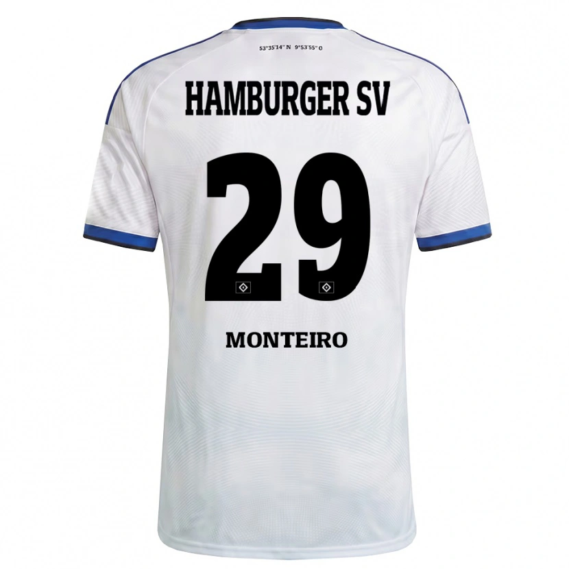 DanxenキッズAlfa Monteiro#29ホワイト ブラック ブルーホームシャツ2026/27ジャージーユニフォーム
