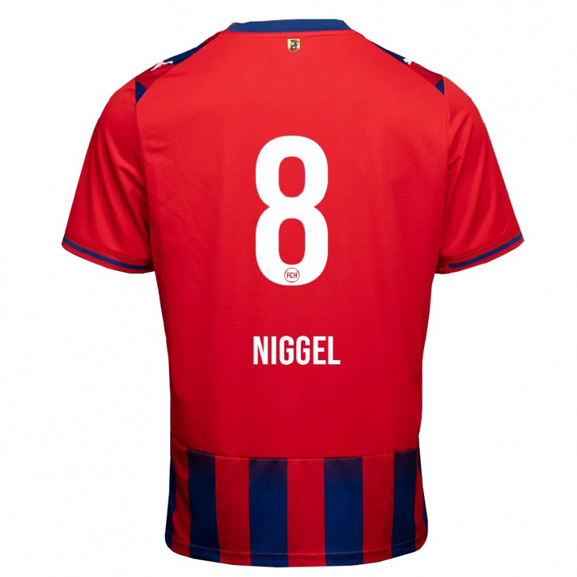 DanxenキッズHenrik Niggel#8ロイヤルブルー ホワイト レッドホームシャツ2026/27ジャージーユニフォーム