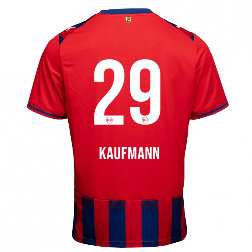 Danxenキッズミッケル・カウフマン#29ロイヤルブルー ホワイト レッドホームシャツ2026/27ジャージーユニフォーム