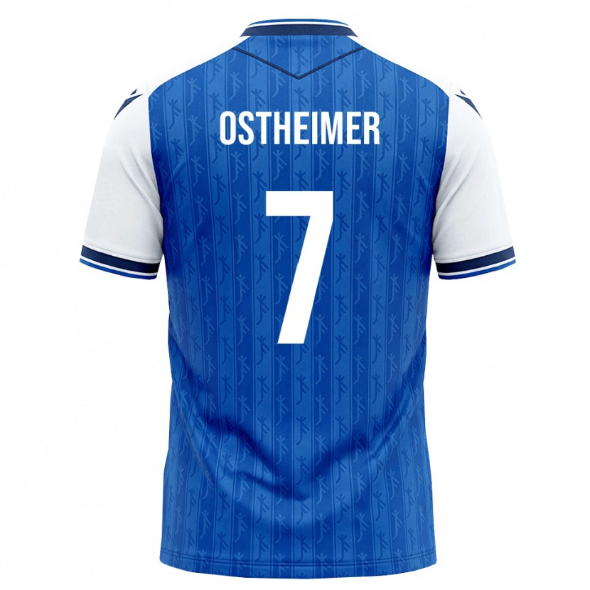 DanxenキッズNevio Ostheimer#7ロイヤルブルー ホワイトホームシャツ2026/27ジャージーユニフォーム