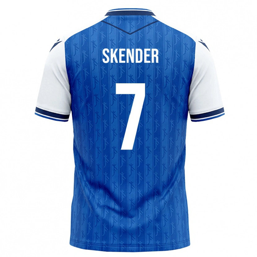 DanxenキッズAlexandros Skender#7ロイヤルブルー ホワイトホームシャツ2026/27ジャージーユニフォーム
