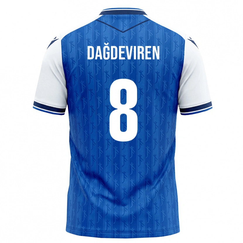 DanxenキッズDiren Dağdeviren#8ロイヤルブルー ホワイトホームシャツ2026/27ジャージーユニフォーム