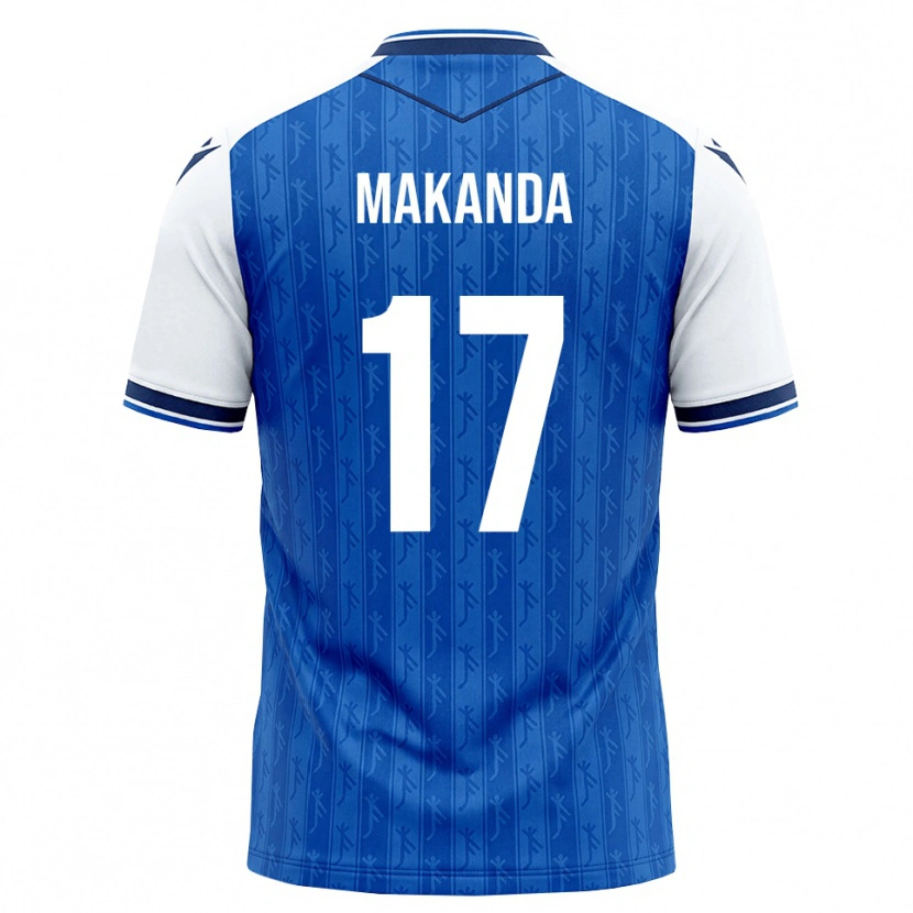 DanxenキッズBlessing Makanda#17ロイヤルブルー ホワイトホームシャツ2026/27ジャージーユニフォーム