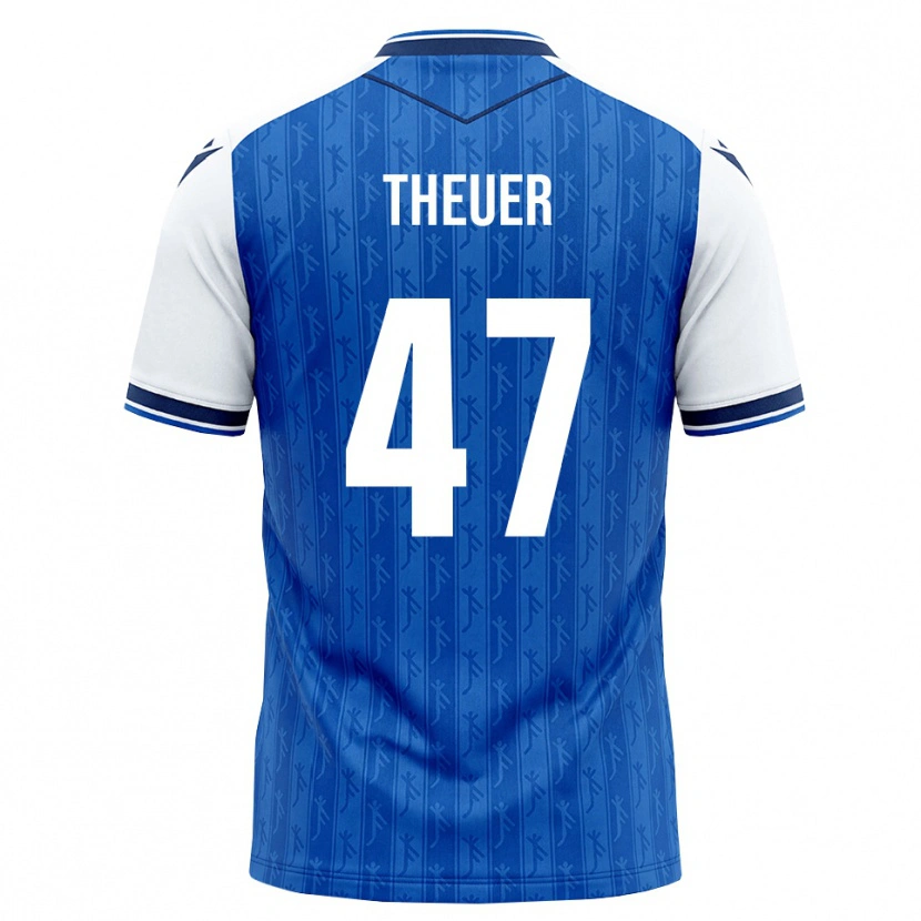 DanxenキッズMaximilian Theuer#47ロイヤルブルー ホワイトホームシャツ2026/27ジャージーユニフォーム