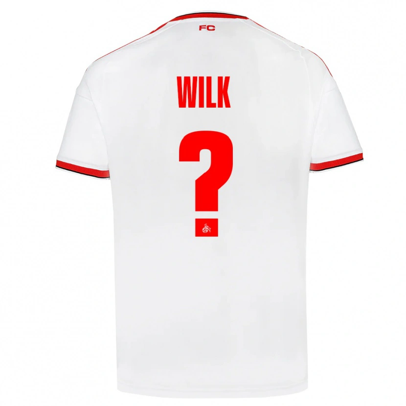 DanxenキッズEmil Wilk#0ホワイト レッド ブラックホームシャツ2026/27ジャージーユニフォーム