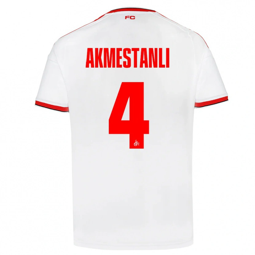 DanxenキッズTeoman Akmestanli#4ホワイト レッド ブラックホームシャツ2026/27ジャージーユニフォーム