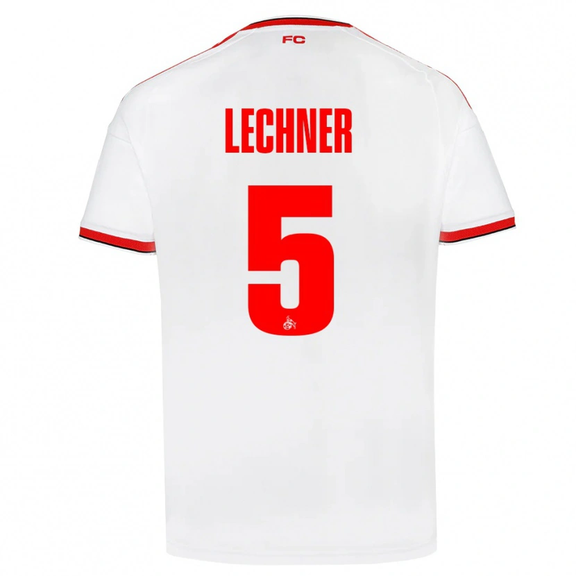 DanxenキッズLuca Lechner#5ホワイト レッド ブラックホームシャツ2026/27ジャージーユニフォーム