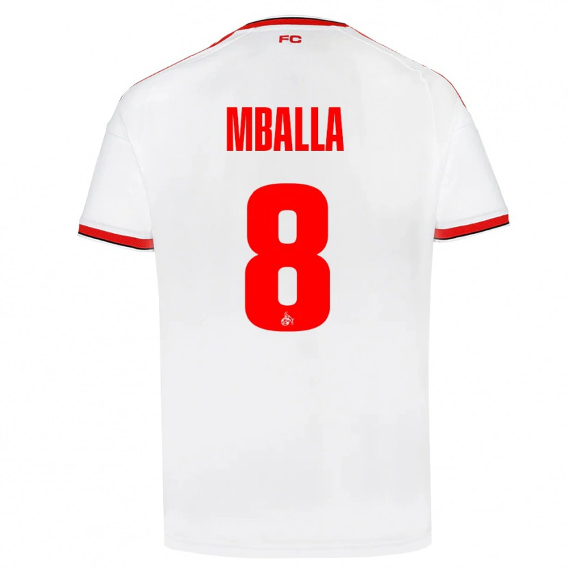DanxenキッズLoiks Mballa#8ホワイト レッド ブラックホームシャツ2026/27ジャージーユニフォーム