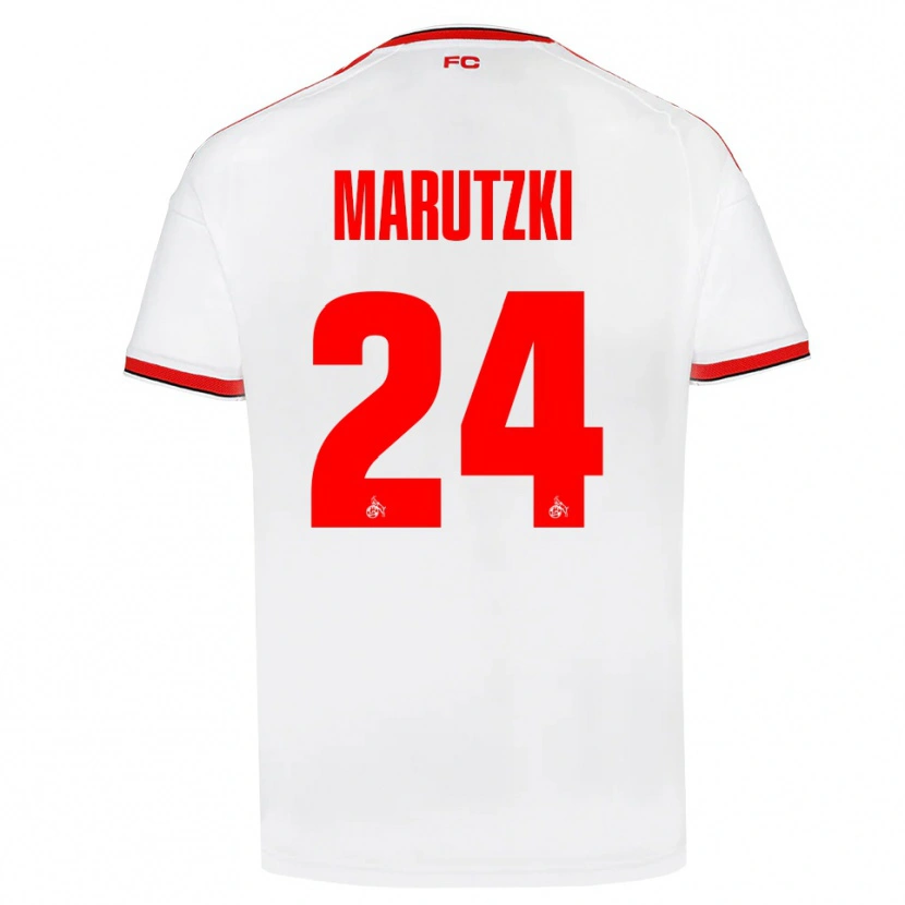 DanxenキッズMikolaj Marutzki#24ホワイト レッド ブラックホームシャツ2026/27ジャージーユニフォーム