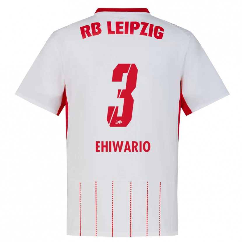 DanxenキッズNwabueze Ehiwario#3レッド ホワイト イエローホームシャツ2026/27ジャージーユニフォーム