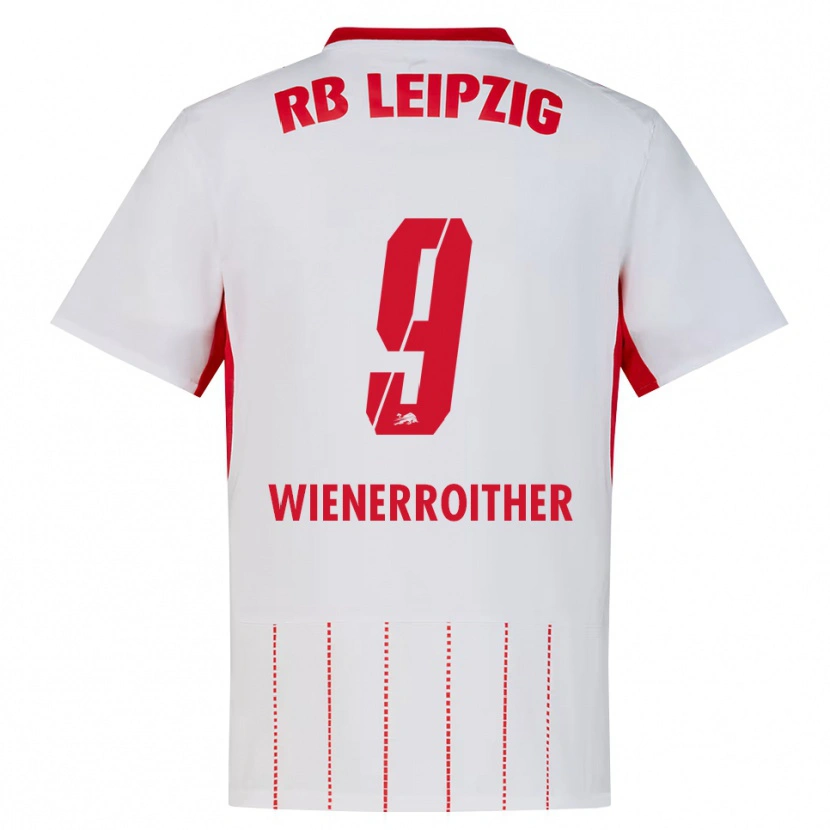 DanxenキッズKatja Wienerroither#9レッド ホワイト イエローホームシャツ2026/27ジャージーユニフォーム