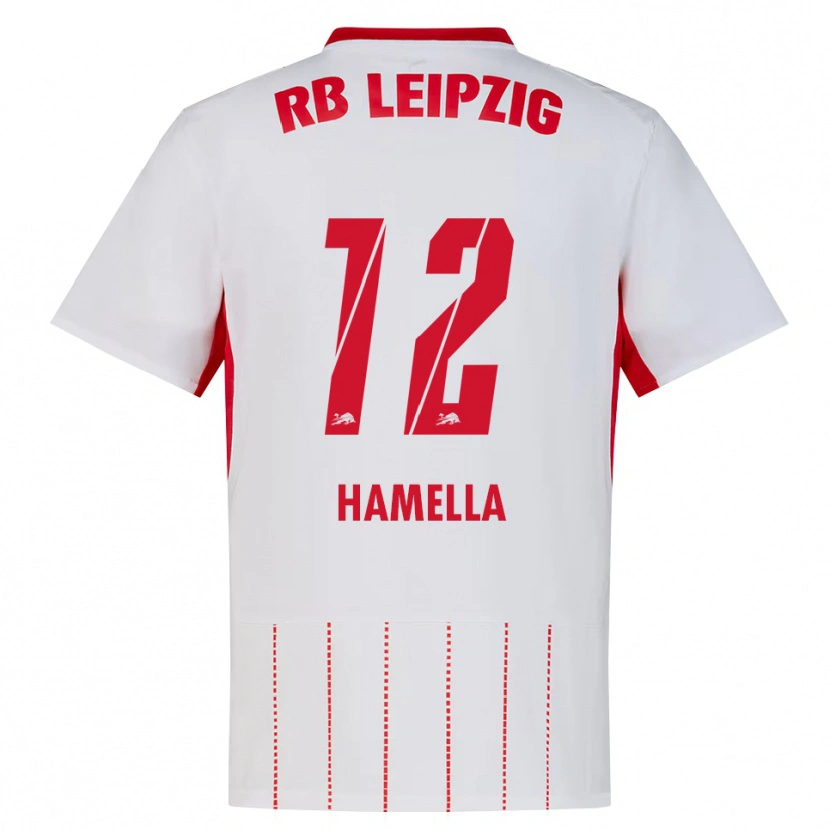 DanxenキッズKarl Hamella#12レッド ホワイト イエローホームシャツ2026/27ジャージーユニフォーム