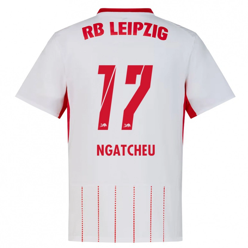 DanxenキッズYohan Ngatcheu#17レッド ホワイト イエローホームシャツ2026/27ジャージーユニフォーム