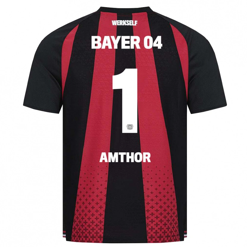 DanxenキッズJoshua Amthor#1ブラック ホワイト レッドホームシャツ2026/27ジャージーユニフォーム