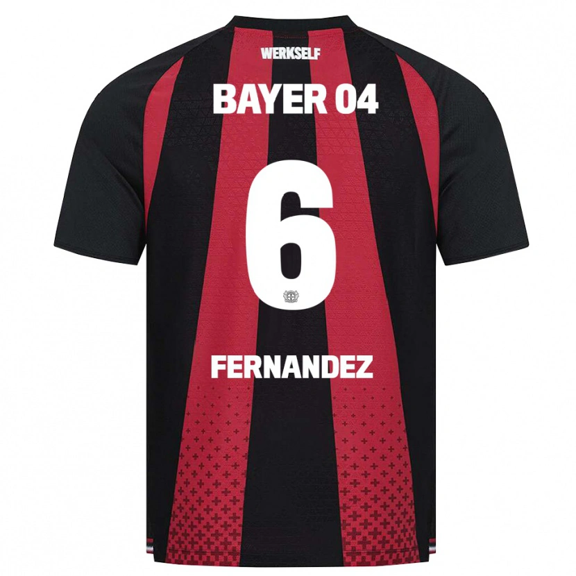 Danxenキッズエセキエル・フェルナンデス・ランガン#6ブラック ホワイト レッドホームシャツ2026/27ジャージーユニフォーム