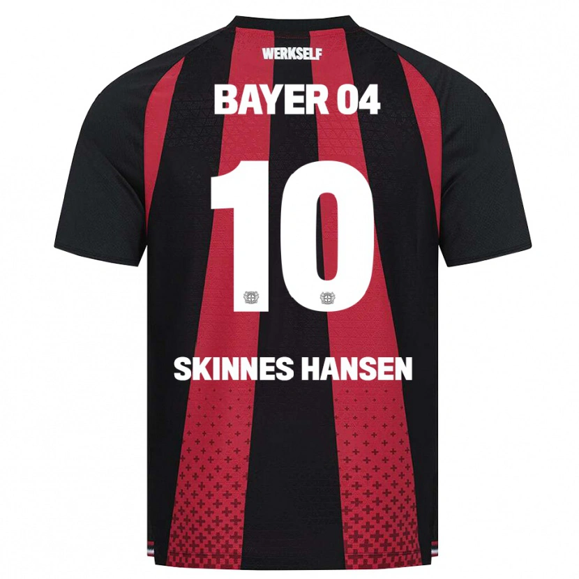 DanxenキッズSynne Skinnes Hansen#10ブラック ホワイト レッドホームシャツ2026/27ジャージーユニフォーム