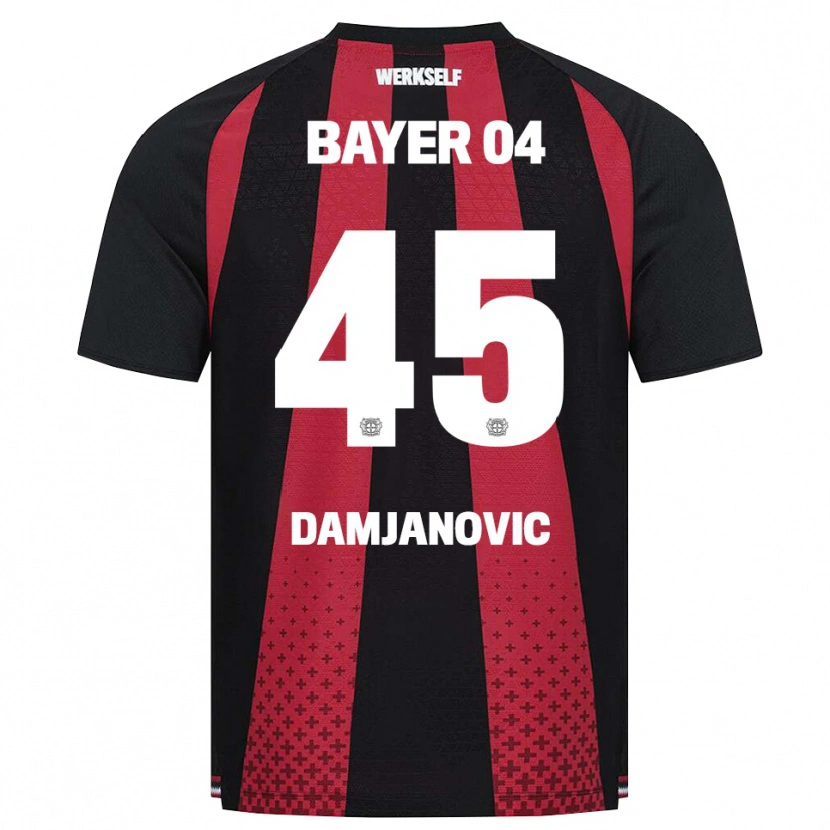 Danxenキッズアレクサ・ダミャノヴィッチ#45ブラック ホワイト レッドホームシャツ2026/27ジャージーユニフォーム