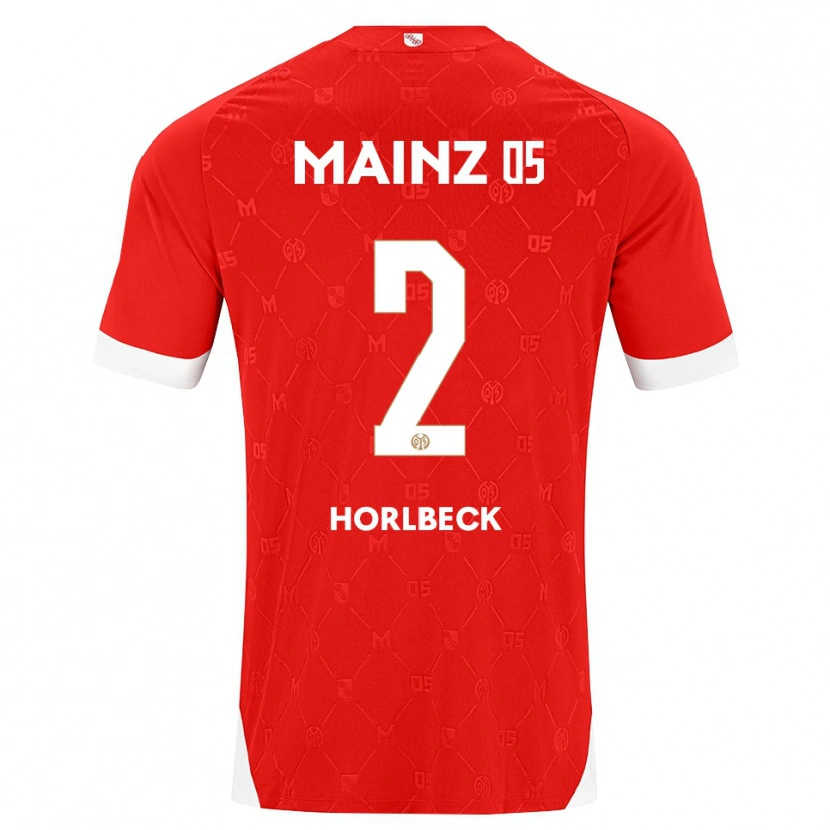 DanxenキッズDominik Horlbeck#2レッド ホワイトホームシャツ2026/27ジャージーユニフォーム