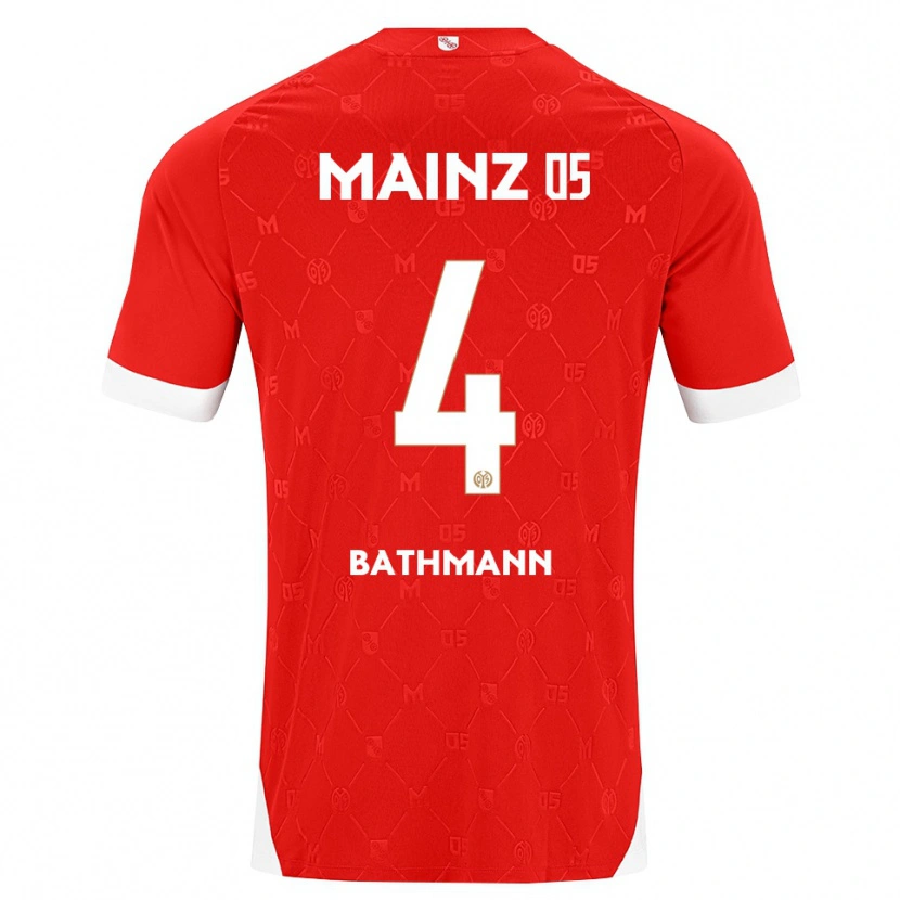 DanxenキッズKara Bathmann#4レッド ホワイトホームシャツ2026/27ジャージーユニフォーム