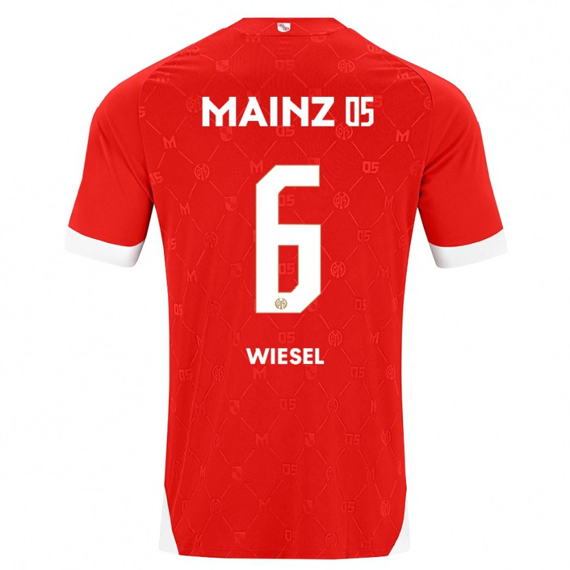 DanxenキッズMaggie Wiesel#6レッド ホワイトホームシャツ2026/27ジャージーユニフォーム