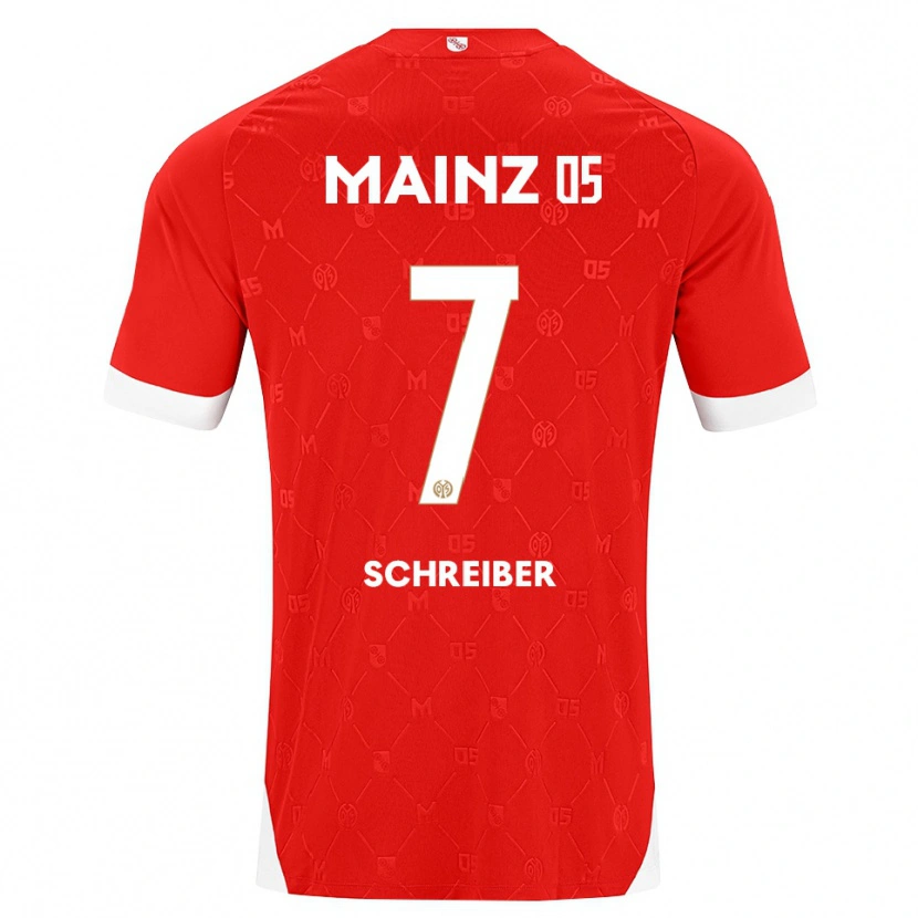 DanxenキッズMax Schreiber#7レッド ホワイトホームシャツ2026/27ジャージーユニフォーム