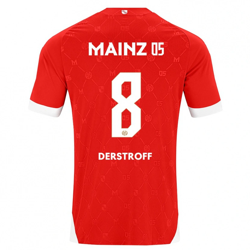 DanxenキッズJulian Derstroff#8レッド ホワイトホームシャツ2026/27ジャージーユニフォーム