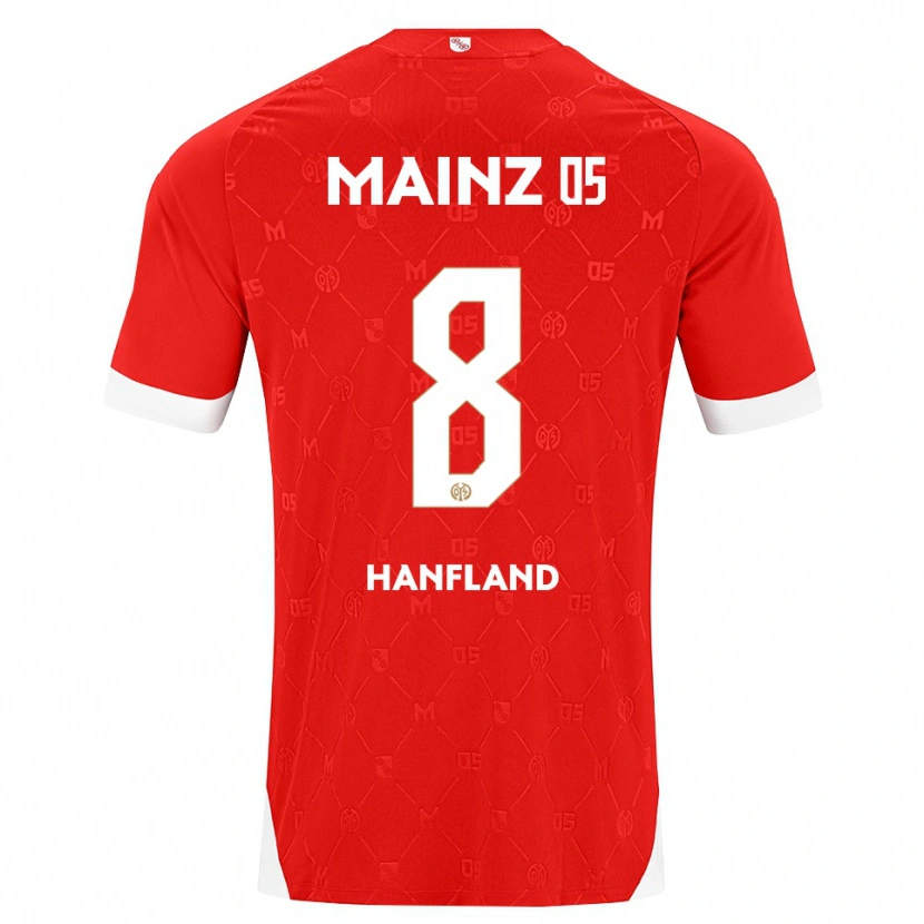 Danxenキッズポール・ハンフランド#8レッド ホワイトホームシャツ2026/27ジャージーユニフォーム